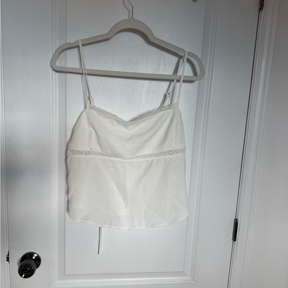 twik White Lace-Trim Camisole